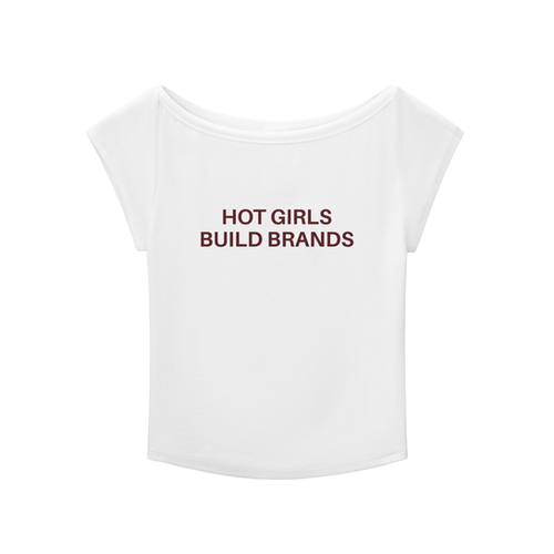 "Hot Girls Build Brands" Wide Neck Baby T-shirt thumbnail