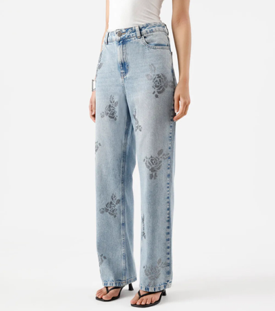 Calça wide leg slim com brilho - 38 thumbnail