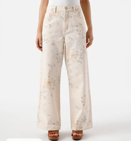 Calça wide leg com estampa floral — 38 thumbnail