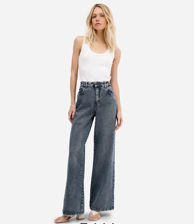 Calça wide leg cintura alta — 38 thumbnail