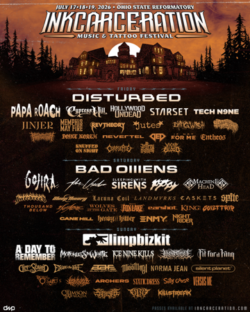 Inkcarceration Festival | July 17-19, 2026 | America’s Rock & Metal Tattoo Festival | Ohio State Reformatory thumbnail