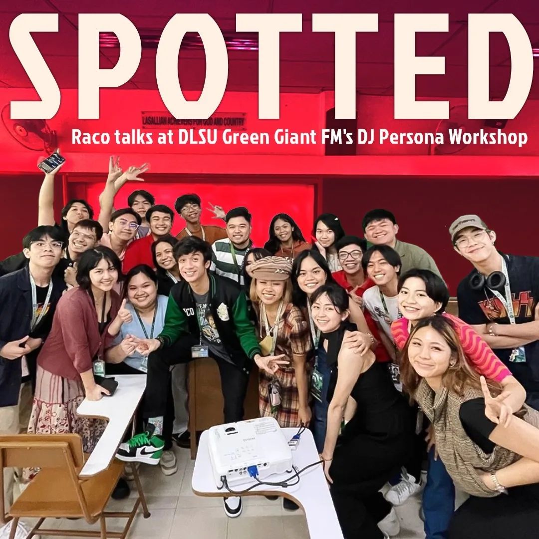 @racobell talks at DLSU @greengiant.fm 's DJ Persona Workshop 🎧📻🎶
