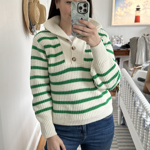 Striped sezane sweater thumbnail
