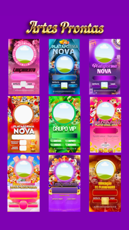 São ➕ 250 artes prontas para vc arrasar nas suas divulgações, vc precisa chamar atenção nos stories, para atrair mais depositantes. thumbnail