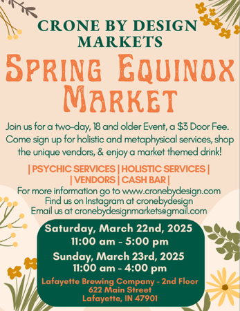 2025 Spring Equinox Market hosted by Crone by Design thumbnail
