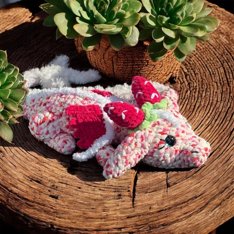 Sanjay, the Strawberry Dragon - TruColorsStudio's Ko-fi Shop thumbnail