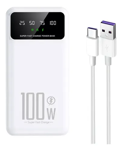 Power Bank 20000mah Con Cable/pantalla Pd100w/5a Ultrarápida thumbnail