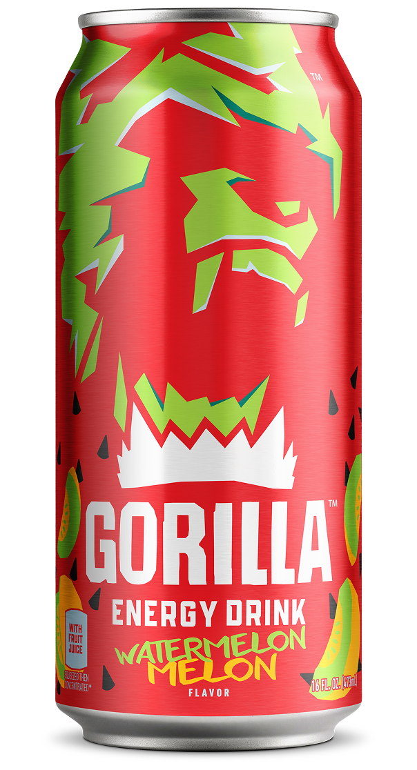 Gorilla Energy Drink, Watermelon Melon, 16oz Cans (12 Pack) thumbnail