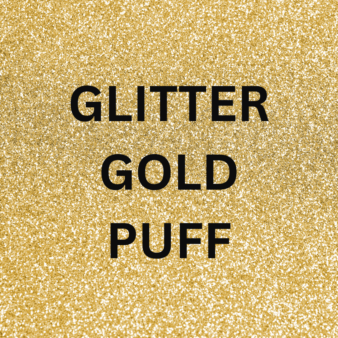 3D Super Glitter Puff Heat Transfer Vinyl (HTV) | Glitter Puff Vinyl - Gold thumbnail