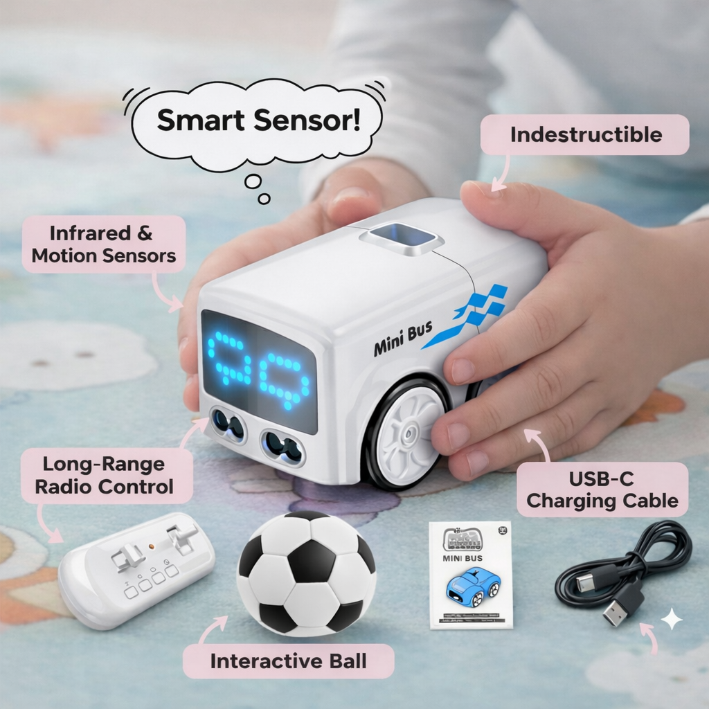 Mynzos™ RC Mini Cars – Gesture Control Follow-Me Cartoon Cars thumbnail