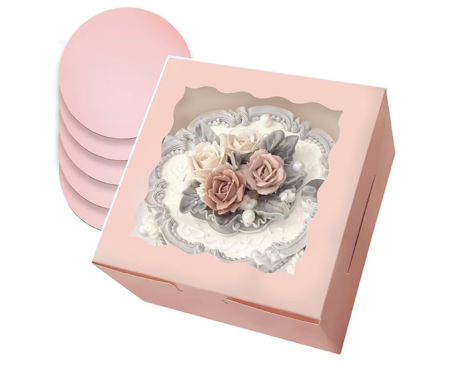8x8x5 Cake Box, 18 Sets Pink Cake Box thumbnail