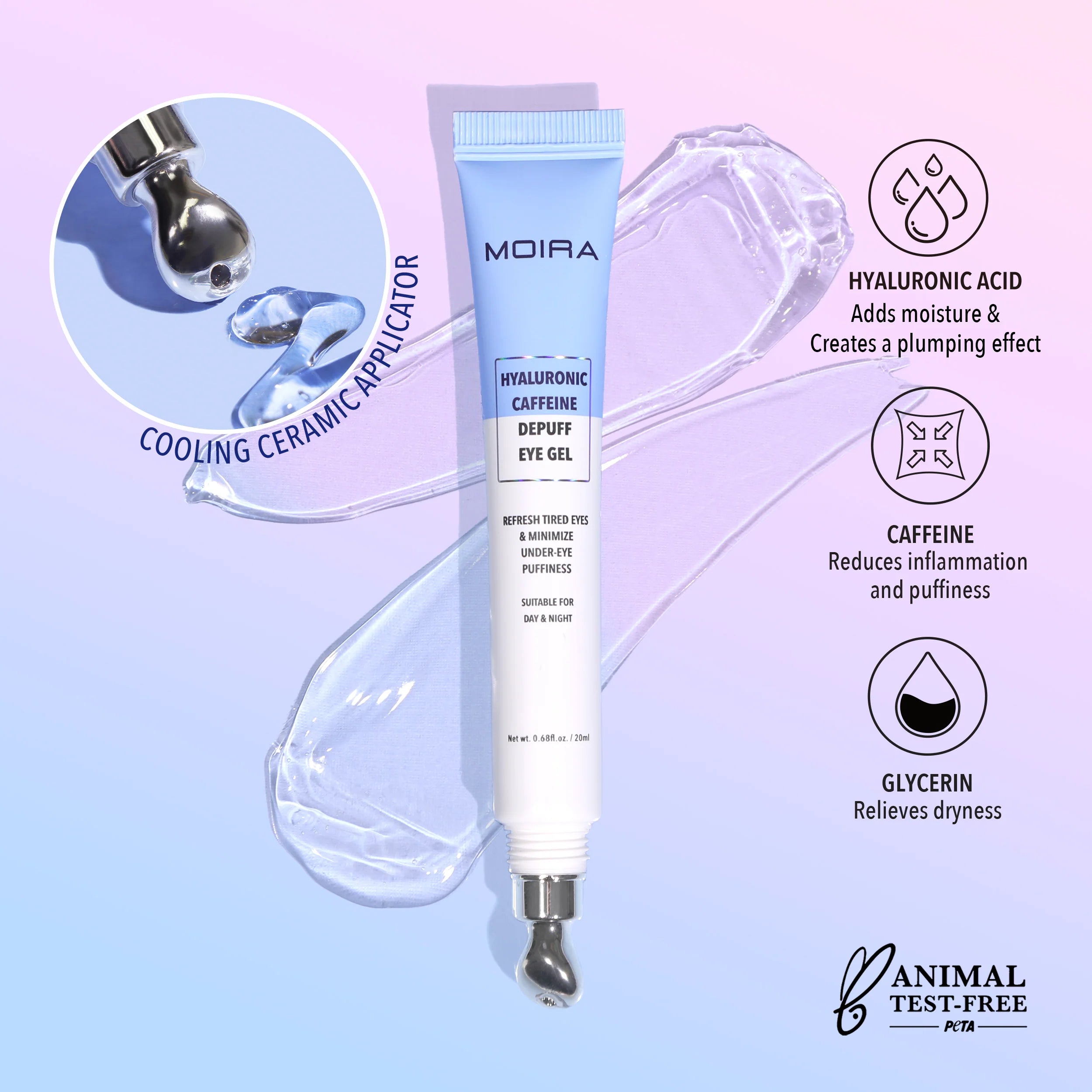 HYG001 Moira Hyaluronic Caffeine Depuff Eye Gel thumbnail