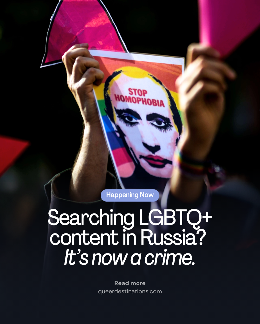 Russia criminalizes LGBTQ+ searches online thumbnail
