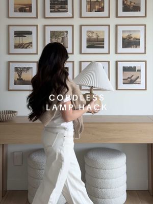 With kids and pets I swear by making your lamps cordless!!! 🔗 on my SF 🤍 #cordlesslight #homehacks #lighting #lamp #home