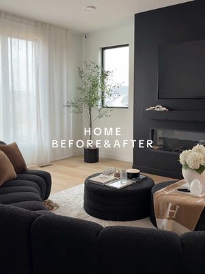 Almost 2 years of making it our home!! Still more projects to come but I love what we’ve done so far 🤍 #homebeforeandaft