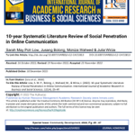 10-year Systematic Literature Review of Social Penetration in Online Communication thumbnail