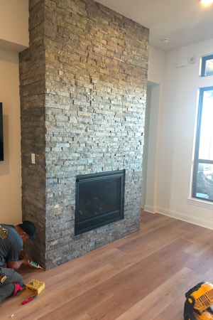 Fireplace Makeover In Aubrey, Texas  thumbnail