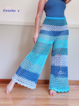Kai High Waisted Crochet Beach Pants thumbnail