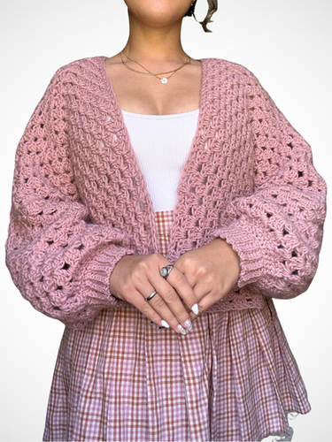 Hexagon Crochet Cardigan  | Crochely thumbnail