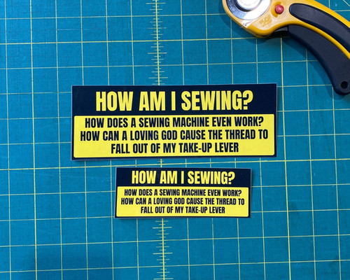 How Am I Sewing Sticker | Sincere Studio thumbnail