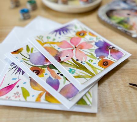 BLOOM: Watercolor Floral Card Workshop thumbnail