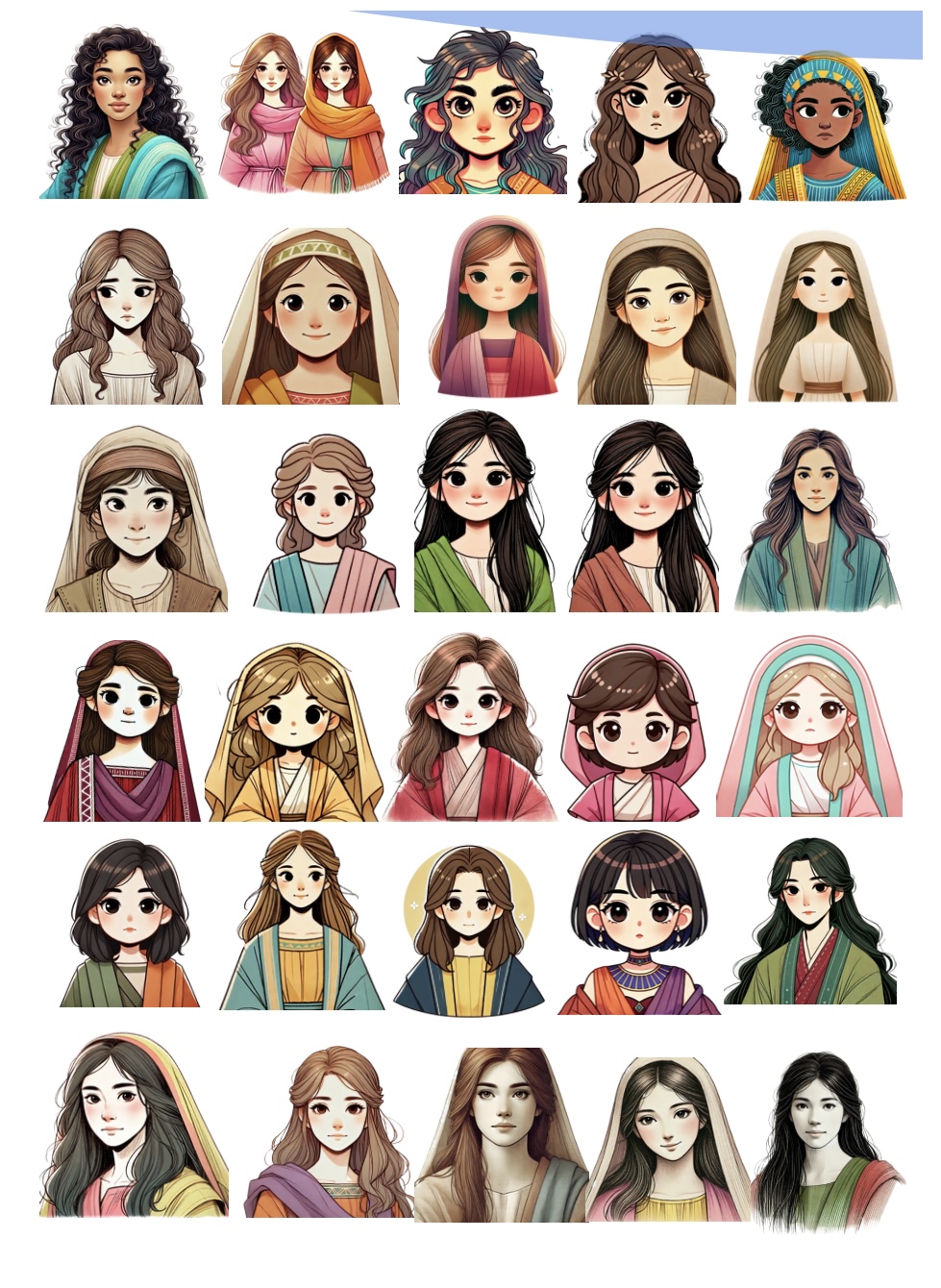 FIGURINHAS MULHERES DA BÍBLIA  thumbnail