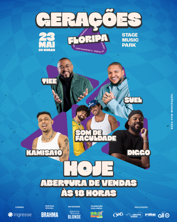23/05 - Gerações l Suel + Tiee + Kamisa 10 + Som da Faculdade + Diggo thumbnail