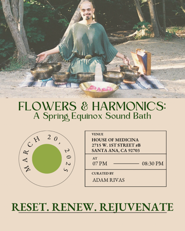 3/20/25 Flowers & Harmonics: A Spring Equinox Sound Bath thumbnail