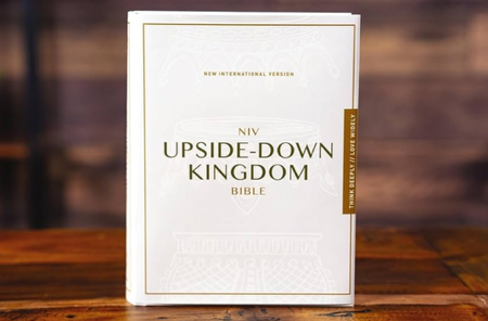 NIV, Upside-Down Kingdom Bible, Hardcover, Gray, Comfort Print: Think Deeply // Love Widely thumbnail