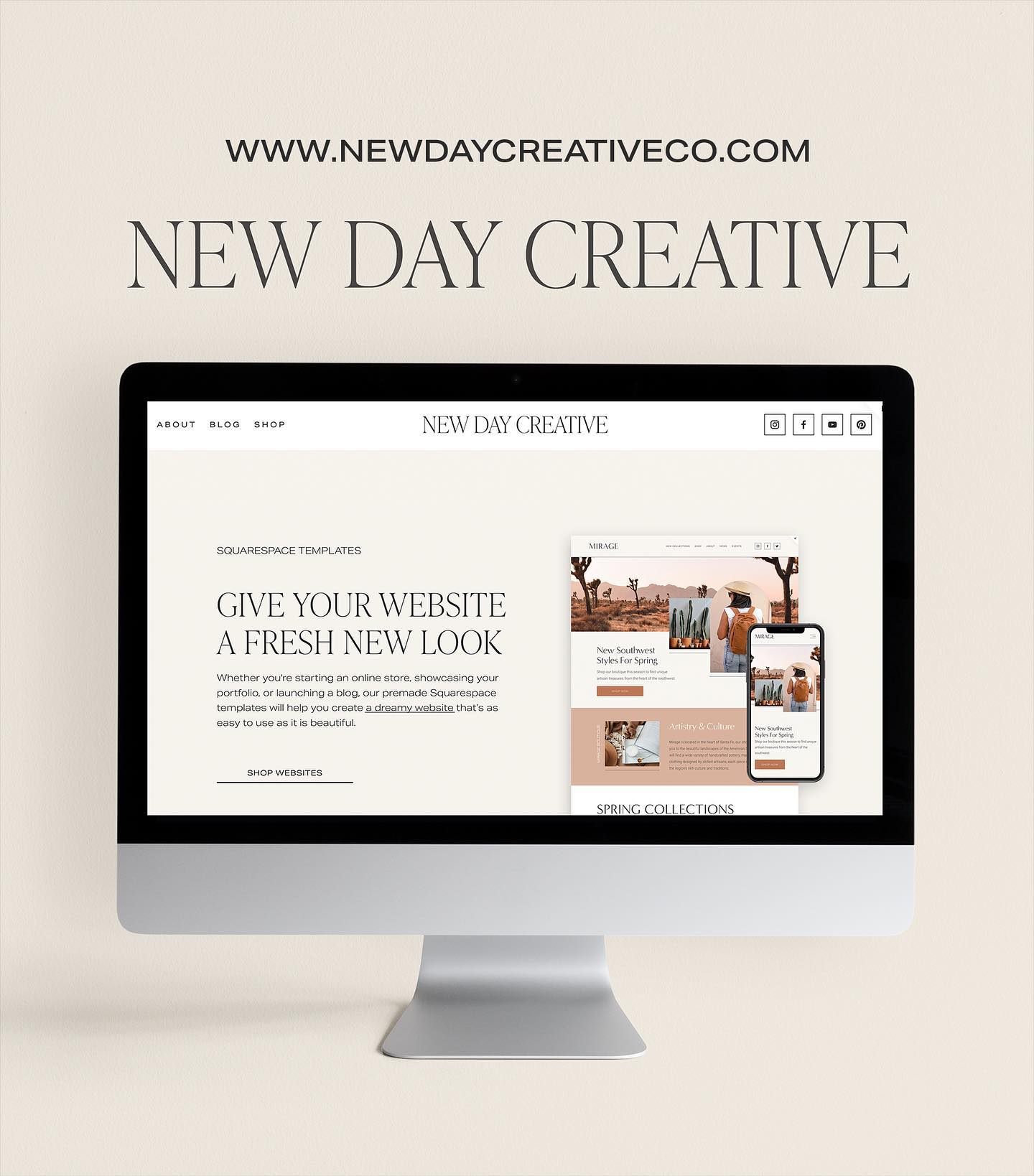 The day has finally arrived…
Welcome to New Day Creative Co! ☼
Whether you're starting an online store, showcasing you
