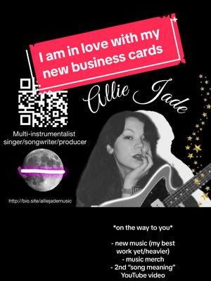 So happy with my new business cards 🌺❤️🎶🤘 #womeninmusic #celestial #greenscreen 