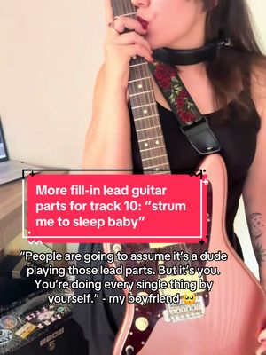 Got more fill-in lead guitar parts done for ‘strum me to sleep baby’, (track 10 on my upcoming album “town dwellers” 💿 ✨