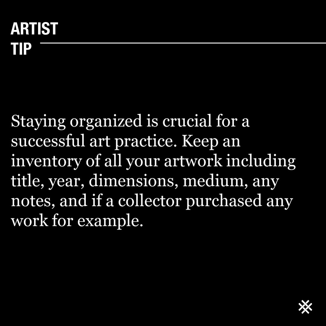 Artist Tip ✏️

Organization is critical for everything we do in life and your art practice is no different.  As artists,