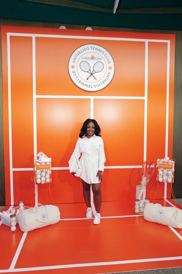Ad | Tennis on the rooftop with @La Roche-Posay and ofc they had us protected from the Sun with their Anthelios SPF rang
