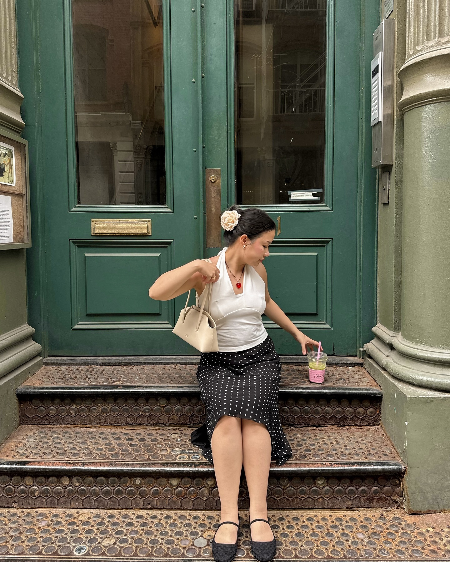 a matcha date in nyc just always hit different 🍵💕

are you a coffee or matcha girly?

#summerstyle #summeroutfit #casual