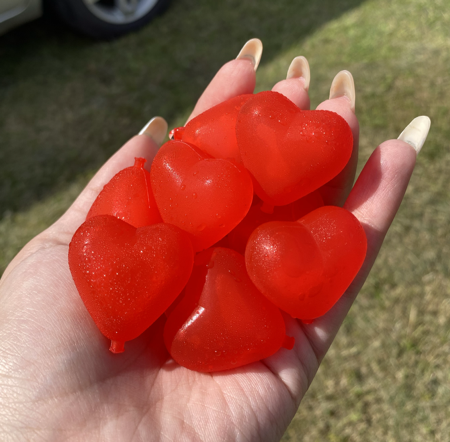 Gelos artificiais - formato coração thumbnail