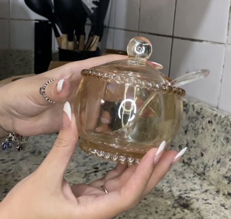 Açucareiro cristal pearl - cor âmbar thumbnail