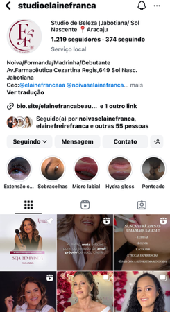 Login • Instagram ( Studio Elaine França  thumbnail