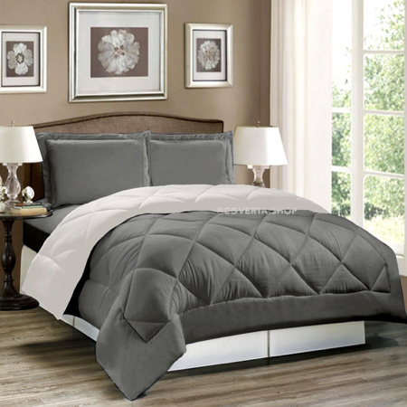 Bed cover hotel 2 warna mewah thumbnail