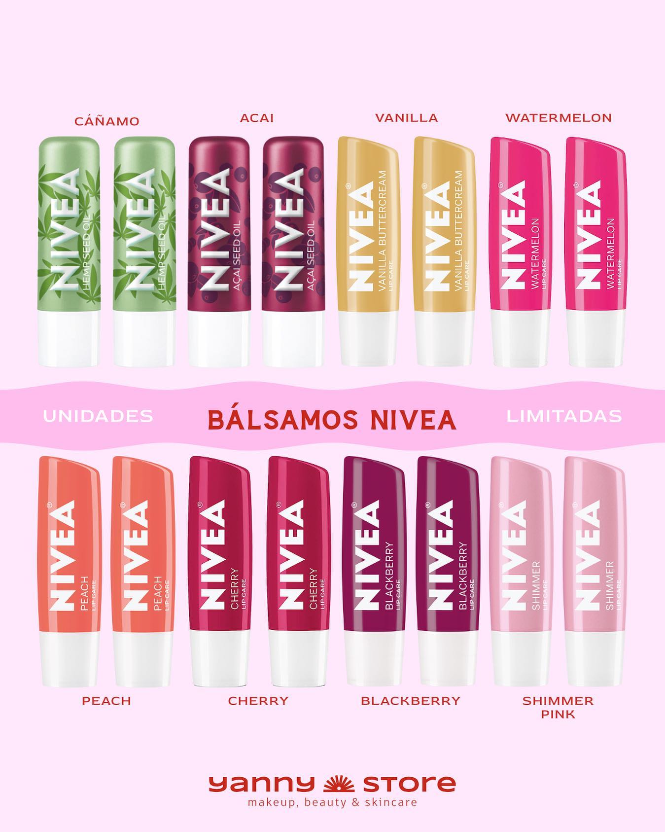 Amas los bálsamos de nivea ? 🤩 

Hoy te ayudo a completar tu colección 💕👁 disponibles unidades limitadas de cada color P