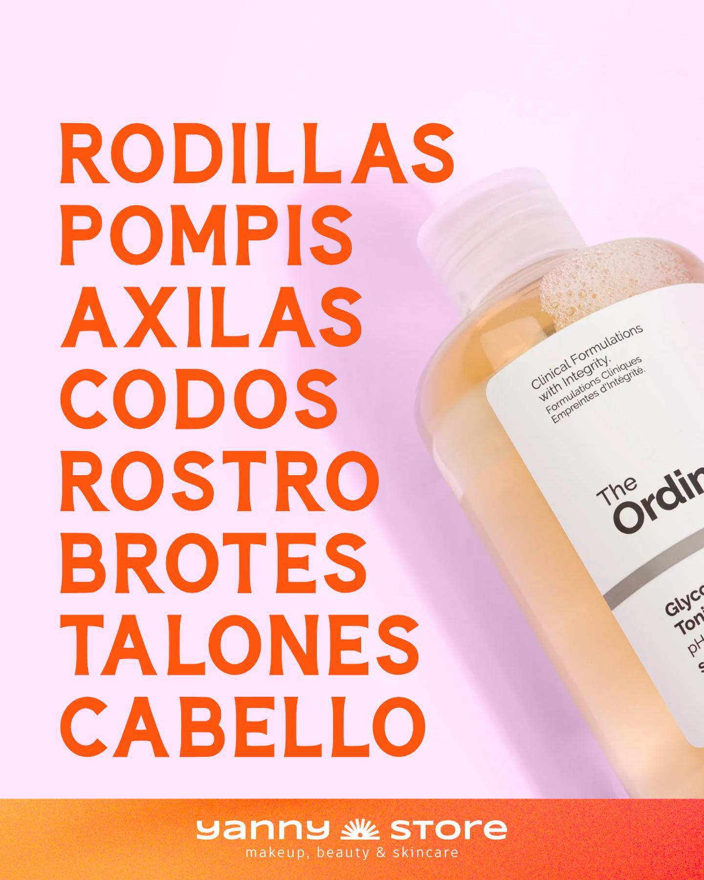 ¡Descubre el poder del ácido glicólico de The Ordinary! 🌟🍊 Exfoliación suave, resultados increíbles. ¡Bye, bye células m