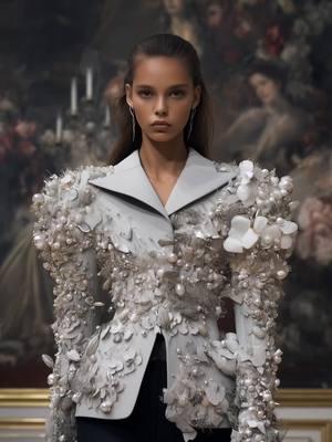 A 3d flowering AI jacket. #aidesign #aidesigner