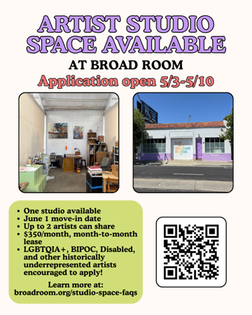 Studio Artist Application Open 5/3-5/10 thumbnail