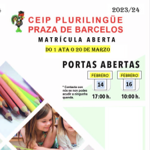 INFORMACIÓN SOBRE A XORNADA DE  PORTAS ABERTAS 2023/2024 thumbnail