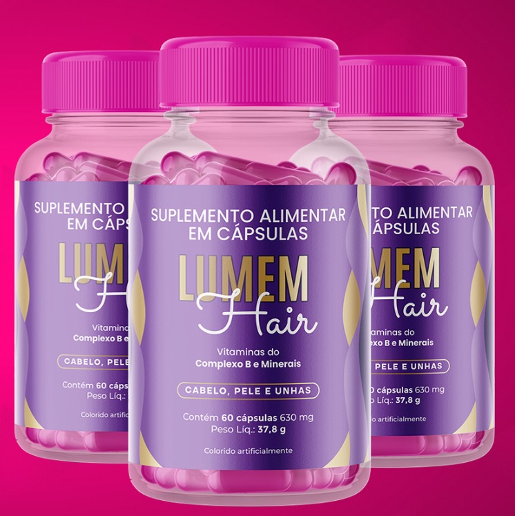 Vitamila Capilar Lumem Hair - Reduz 98% da queda de cabelo,  Cabelo e unhas mais forte thumbnail