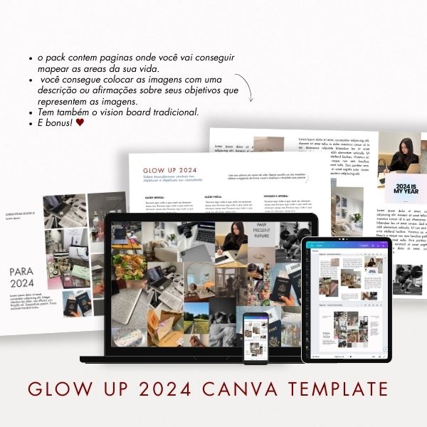 Glow Up 2024 Canva Template  thumbnail