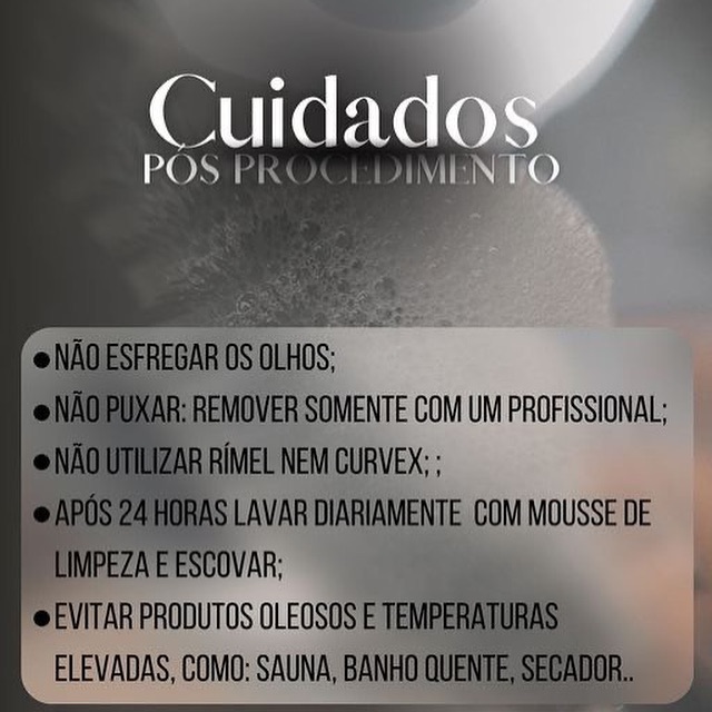 Cuidados pós procedimento/ Extensão de cílios ✨🤍