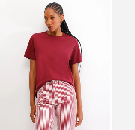 camiseta de algodão peruano vinho thumbnail