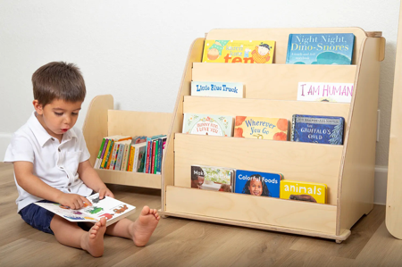 Montessori Bookshelf Storage | BABBLES10 thumbnail