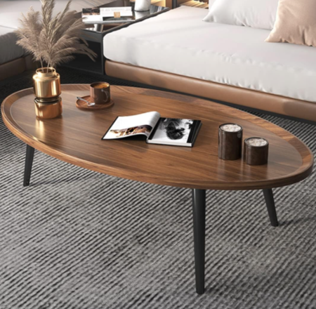 Walnut Oval Coffee Table: Amazon.ca thumbnail